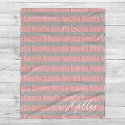 Personalized Name Blanket: Bold Font Fleece or Sherpa Throw