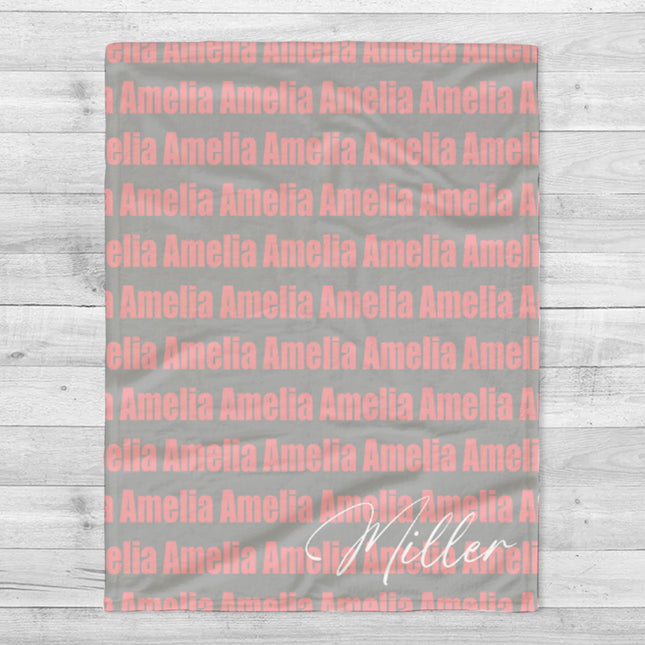 Personalized Name Blanket: Bold Font Fleece or Sherpa Throw
