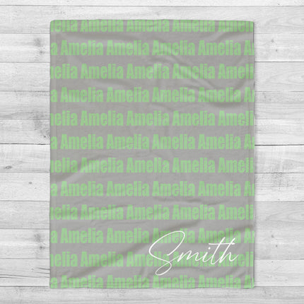 Personalized Name Blanket: Bold Font Fleece or Sherpa Throw
