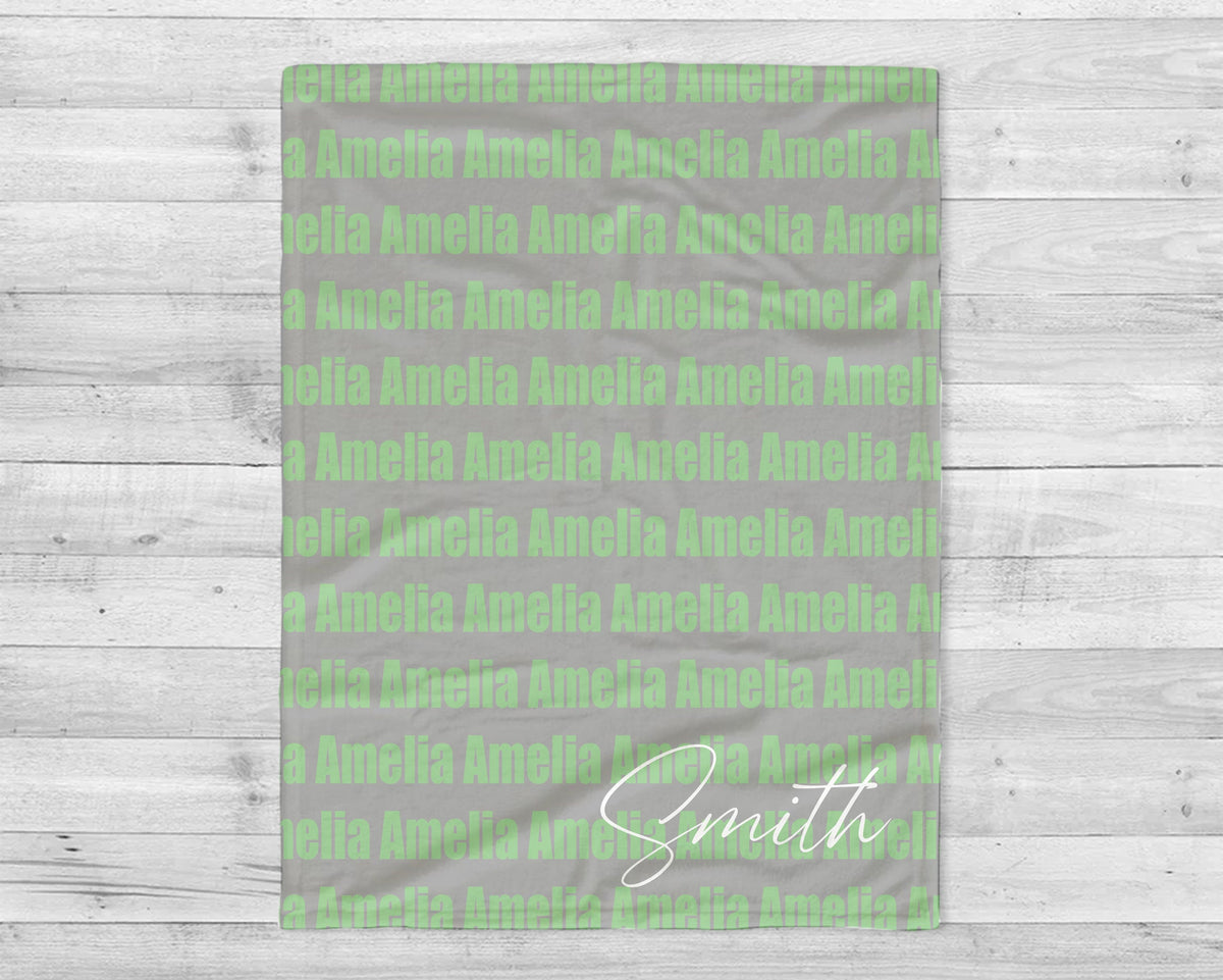 Personalized Name Blanket: Bold Font Fleece or Sherpa Throw