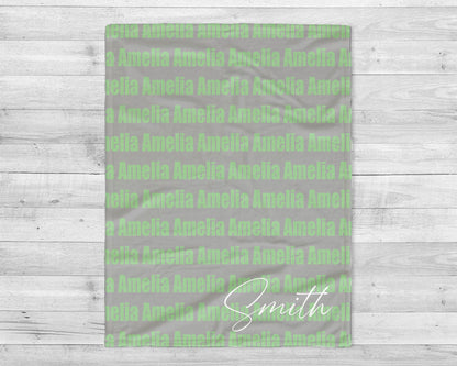 Personalized Name Blanket: Bold Font Fleece or Sherpa Throw