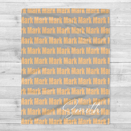 Personalized Name Blanket: Bold Font Fleece or Sherpa Throw