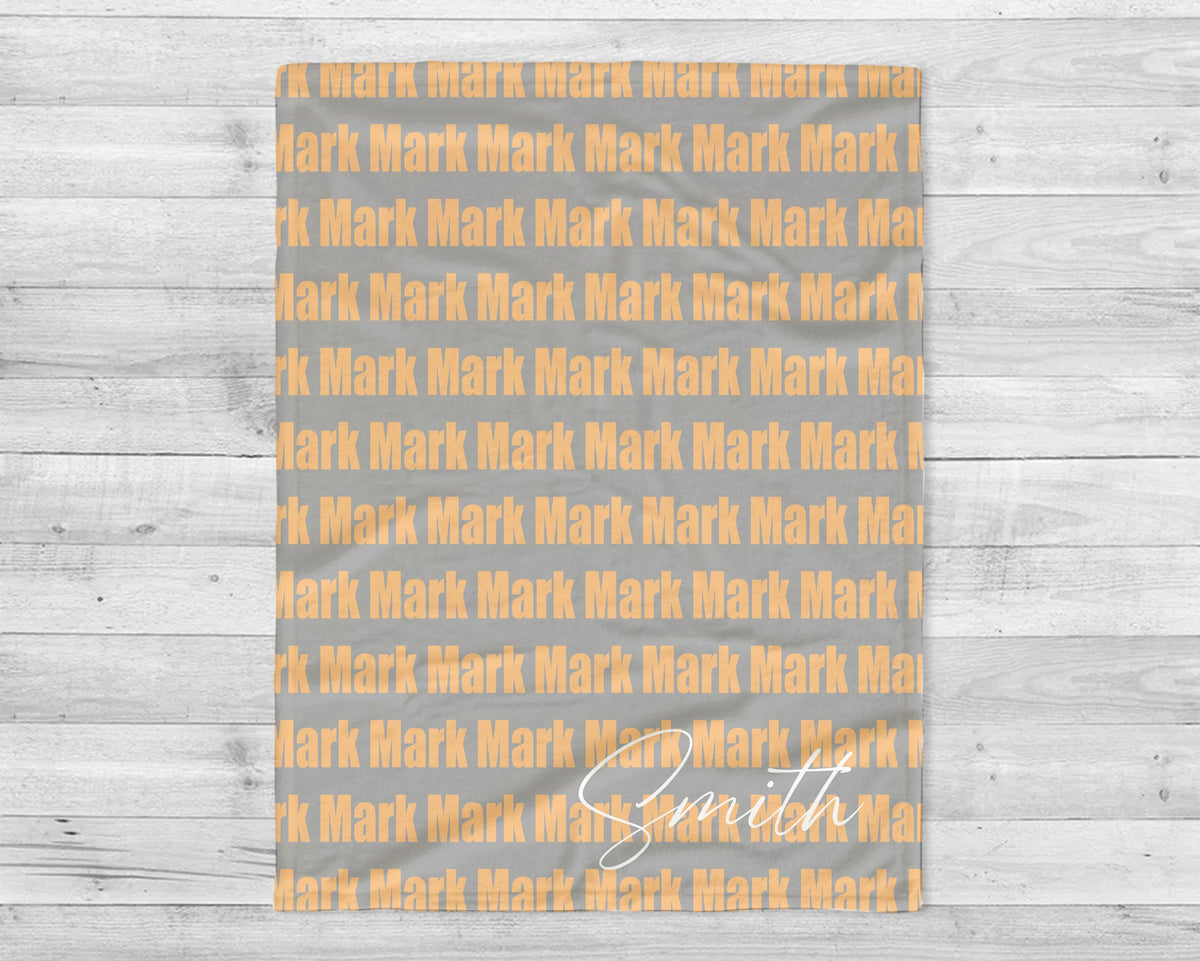 Personalized Name Blanket: Bold Font Fleece or Sherpa Throw
