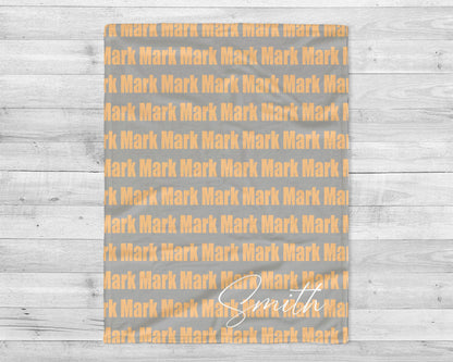 Personalized Name Blanket: Bold Font Fleece or Sherpa Throw