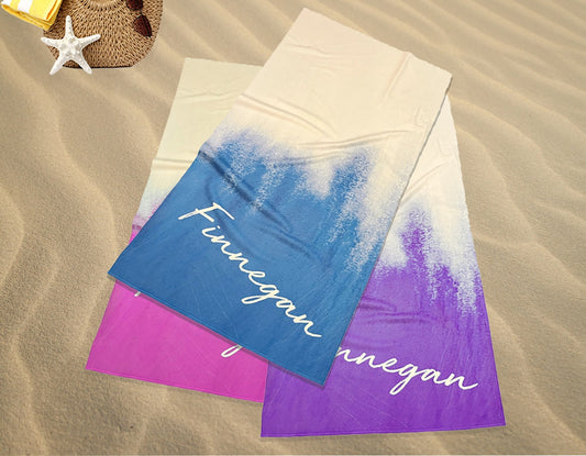 Tie Dye Design Personalized beach towel