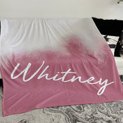 Personalized Tie Dye Minky Blanket: Custom Name Plush Blanket