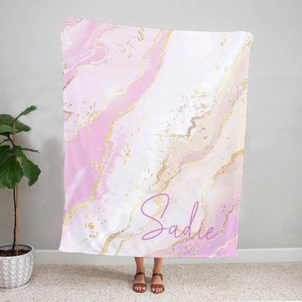 Personalized Gradient Minky Blanket: Custom Name Plush Throw