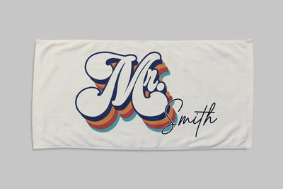 NEW Style - Bride, Mr or Mrs Beach Personalized Beach Towels, Honeymoon Gift, His and Hers Newlywed Gift, Personalized Wedding Gift