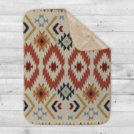 Rustic Aztec Personalized Minky Blanket: Custom Name Baby Blanket