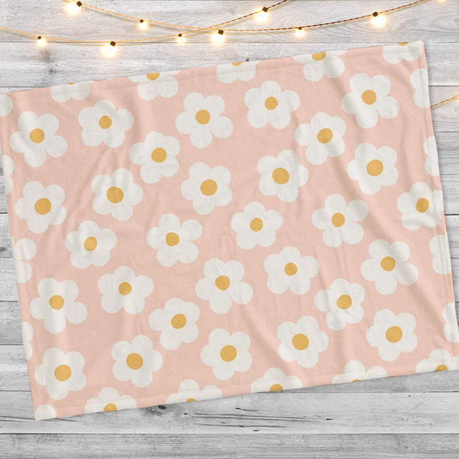 Pink Flower Design Childish pattern blanket