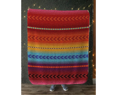 Scandinavian pattern blanket - handmade