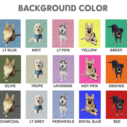 Personalized custom pet blanket, custom pet photo portrait blanket - CustomCooper