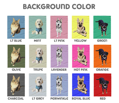 Custom Pet Photo Blanket: Personalized Dog Portrait, Soft Flannel