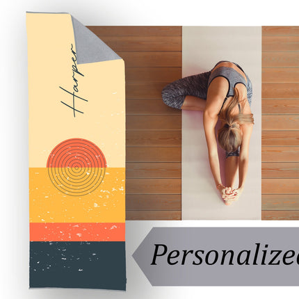 Personalized Custom Design Yoga Mat Towel: Custom 24" x 68" Cotton Blend