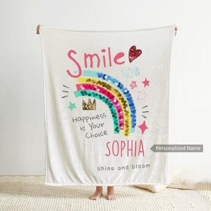 Personalized Sunshine Blanket: Custom Kids Birthday Gift