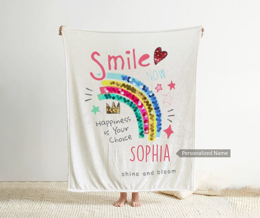 Personalized Sunshine Blanket: Custom Kids Birthday Gift