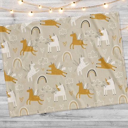 New unicorn horse hand-drawn childish pattern blanket