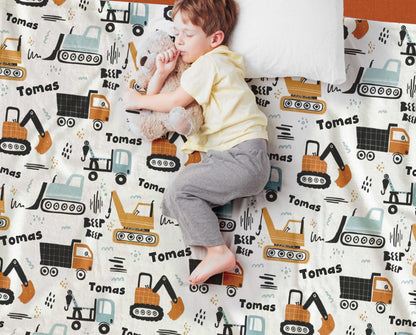 Personalized Airplane Blanket: Minky or Sherpa, Custom Kids Blanket