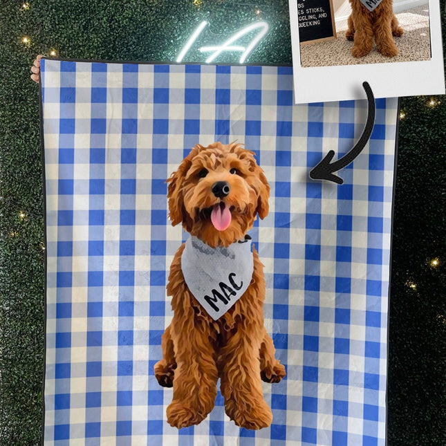 Personalized Water Repellent Picnic Blanket - Made in USA (59"x50")