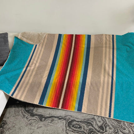 Retro Stripe Personalized Blanket: Plush Minky or Sherpa