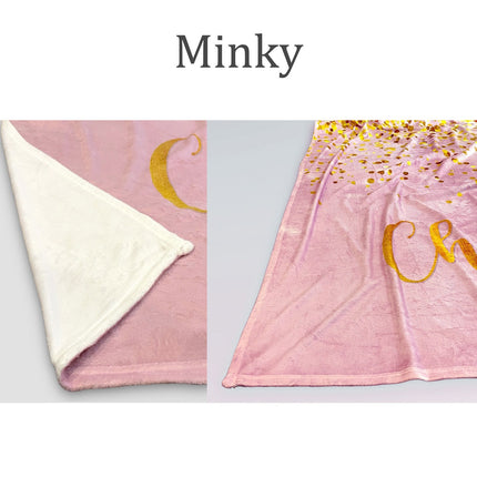 Personalized Flower Blanket: Vintage Rustic Style, Custom Name Gift