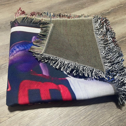 Custom Pet Tapestry wall art Woven Cotton Throw Blanket Using Pet Photo + Name Custom Dog Blanket Personalized