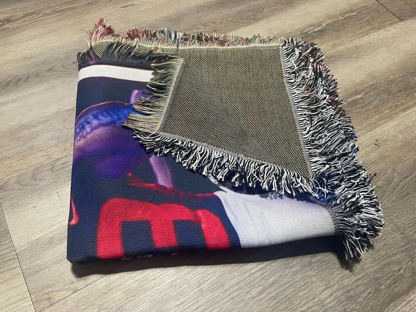 Custom Pet Tapestry wall art Woven Cotton Throw Blanket Using Pet Photo + Name Custom Dog Blanket Personalized