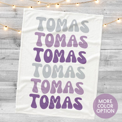 MULTI COLOR Name Blanket: Personalized Minky or Sherpa Baby Blanket