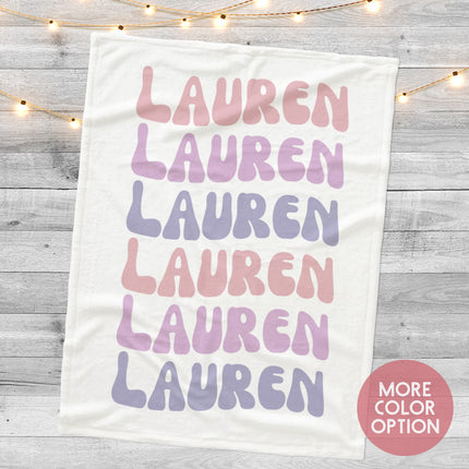 MULTI COLOR Name Blanket: Personalized Minky or Sherpa Baby Blanket