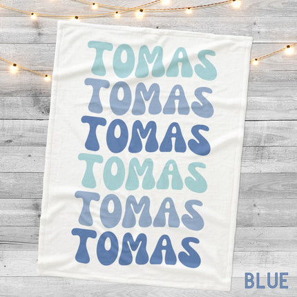 MULTI COLOR Name Blanket: Personalized Minky or Sherpa Baby Blanket