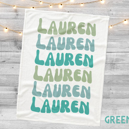 MULTI COLOR Name Blanket: Personalized Minky or Sherpa Baby Blanket