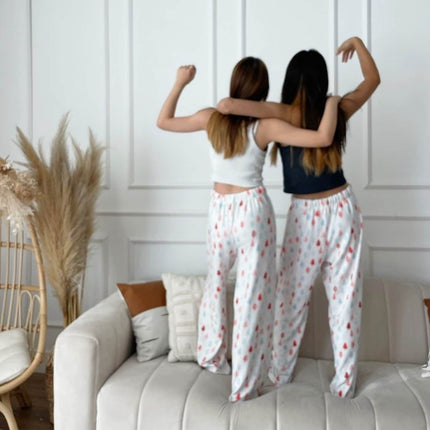 Personalized Christmas Tree Design Pajama Pants, Custom Name Family Pajamas