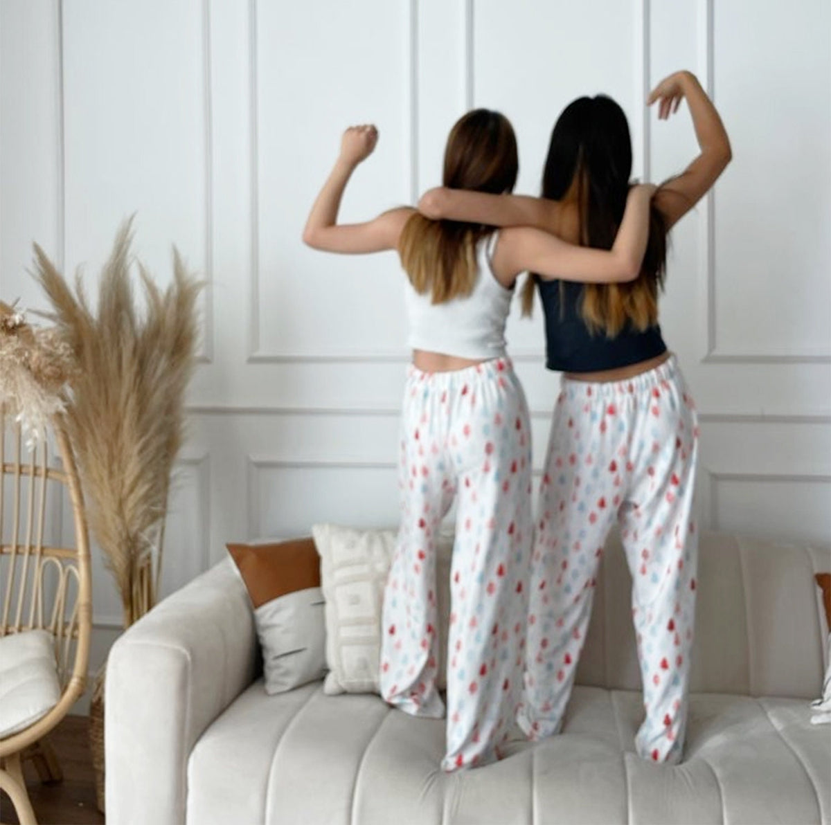 Personalized Reindeer Holiday Pajama Pants: Custom Family Christmas Pajamas