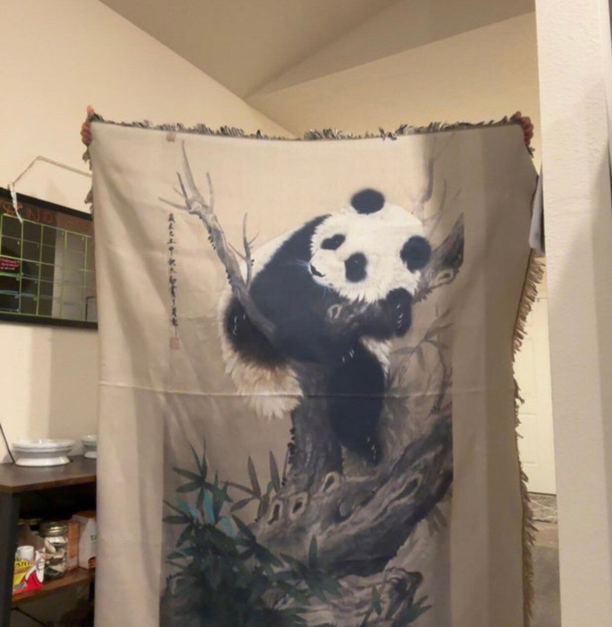 Custom Pet Tapestry wall art Woven Cotton Throw Blanket Using Pet Photo + Name Custom Dog Blanket Personalized