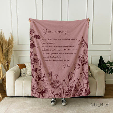 Personalized Love Letter Blanket: Custom Minky Fleece Throw