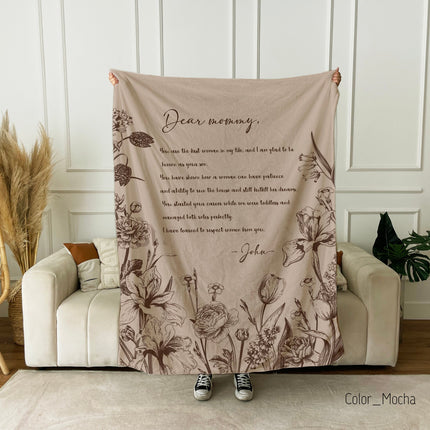 Personalized Love Letter Blanket: Custom Minky Fleece Throw