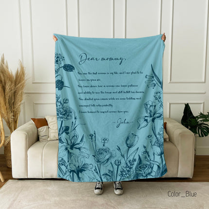 Personalized Love Letter Blanket, Plush Minky Fleece Throw