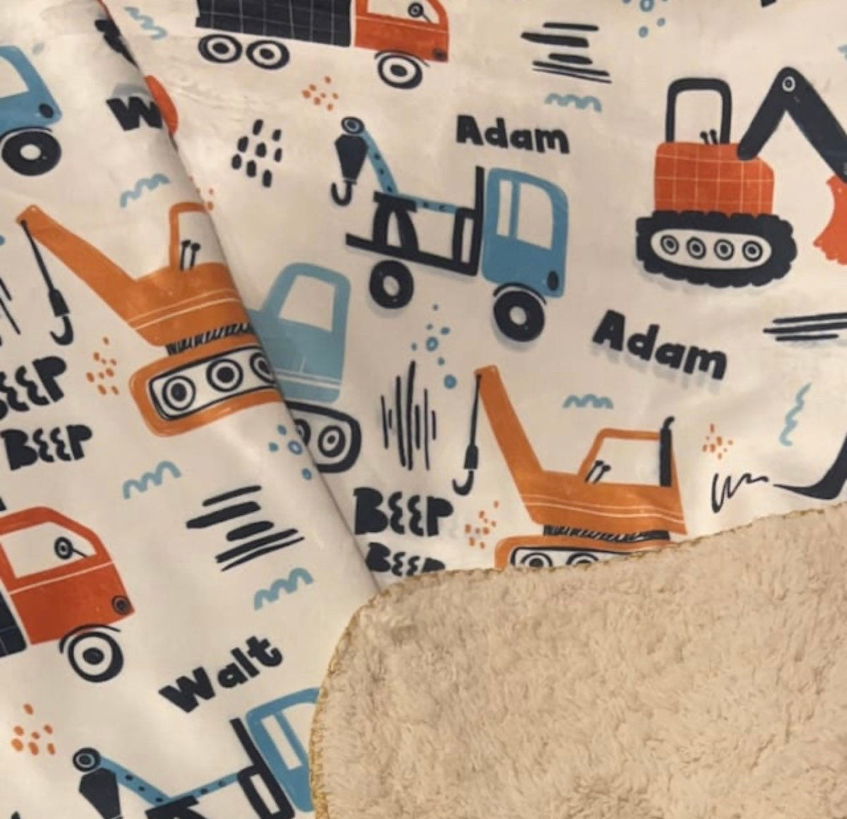 Personalized Airplane Blanket: Minky or Sherpa, Custom Kids Blanket