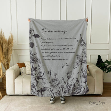 Personalized Love Letter Blanket: Custom Minky Fleece Throw