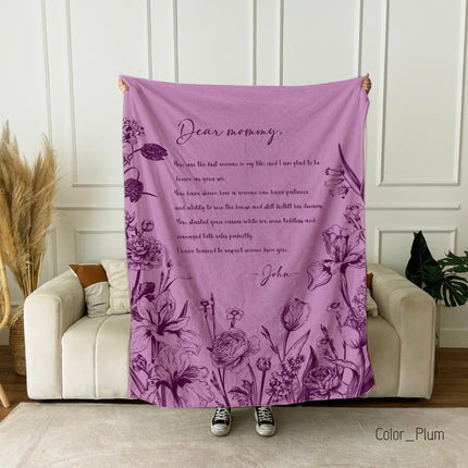 Personalized Love Letter Blanket: Custom Minky Fleece Throw