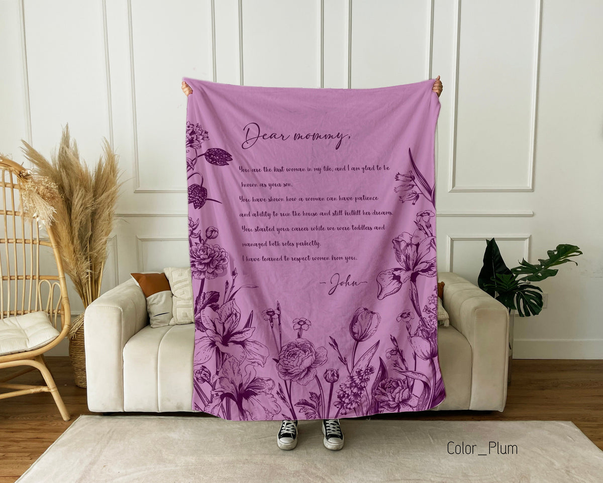 Personalized Love Letter Blanket: Custom Minky Fleece Throw