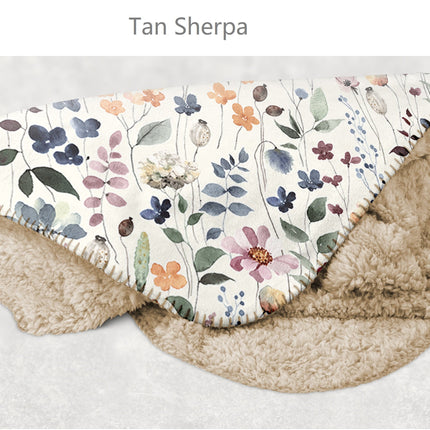 Personalized Flower Blanket: Vintage Rustic Style, Custom Name Gift