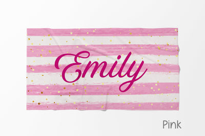 NEW Scripty Style Personalized Beach Towel Personalized Name Bath Towel Custom Pool Towel Beach Towel Name Outside Birthday Vacation Gift - CustomCooper