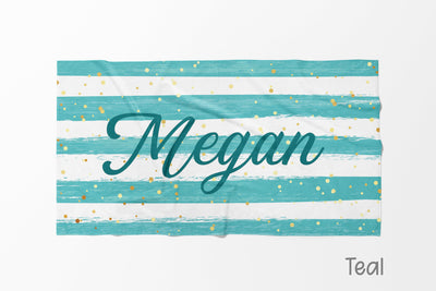 NEW Scripty Style Personalized Beach Towel Personalized Name Bath Towel Custom Pool Towel Beach Towel Name Outside Birthday Vacation Gift - CustomCooper