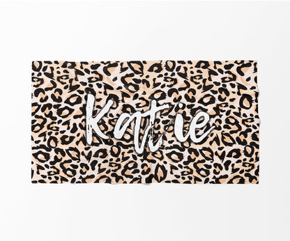 New Animal Print Style Personalized Beach Towel Personalized Name Bath Towel Custom Pool Towel Beach Towel With Name Outside Birthday Gift