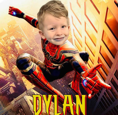 Kids Superhero Blanket, Personalized Kids Blanket, Custom Superhero Blanket - CustomCooper