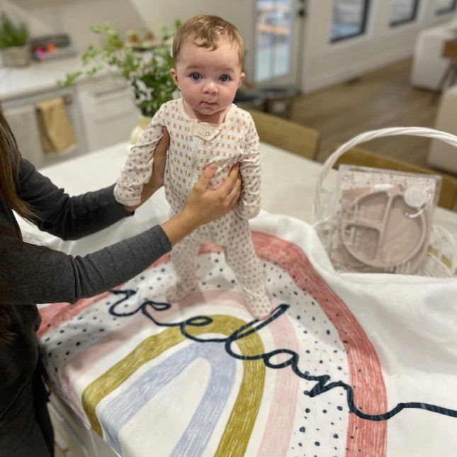 Personalized Rainbow Beach Towel with Name – Custom Bath, Pool Towel, Birthday & Vacation Gift, Soft Absorbent Outdoor Towel