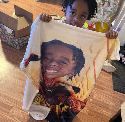 Kids Superhero Blanket, Personalized Kids Blanket, Custom Superhero Blanket - CustomCooper