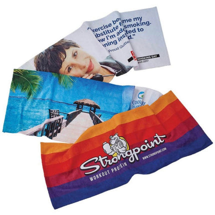 Personalized Sports Team Logo Towel - Custom Rally Towel, Gym & Promotional Gift, Custom Designed Cotton Towel