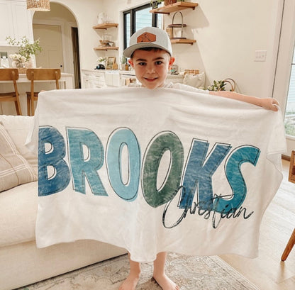 Multi Color Font Design Beach Towel Personalized Name Bath Towel Custom Pool Towel Beach Towel With Name Outside Birthday Vacation Gift